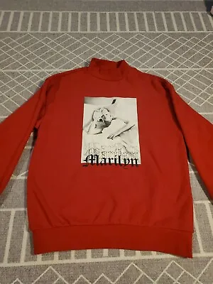 Forever 21  Marilyn Monroe Long Sleeve Women's Red Sweater SIZE Small • $20