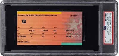 MICHAEL JORDAN 1st Olympic Gold Medal Game 1984 Basketball Ticket Stub PSA 5 • $999.95