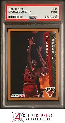 1992 Fleer #32 Michael Jordan Bulls Hof Psa 9 K3912831-346 • $23.99