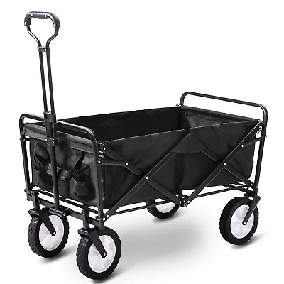 Heavy Duty Foldable Camping Outdoor Garden Trolley Cart Wagon Truck Wheelbarrow • £45.99