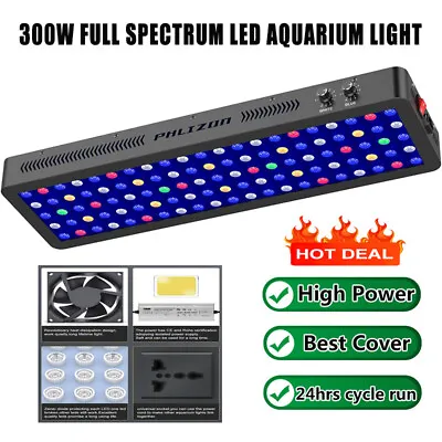 $22.29 • Buy 300W LED Aquarium Light Full Spectrum Reef Lamp For Saltwater Coral Tank Fish US