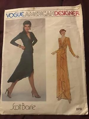 Vogue American Designer 2218 Dress Sz 10 Cut Complete • $15