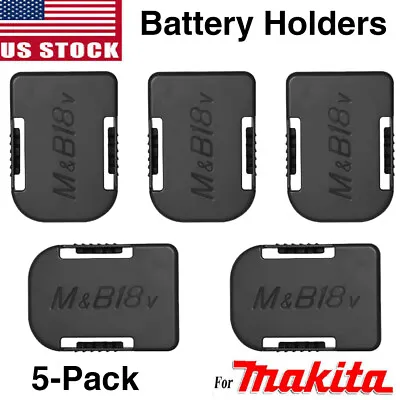 $12.29 • Buy 5-Pack Battery Holder Battery Mount Storage For Makita/Bosch 18V Li-Ion Battery