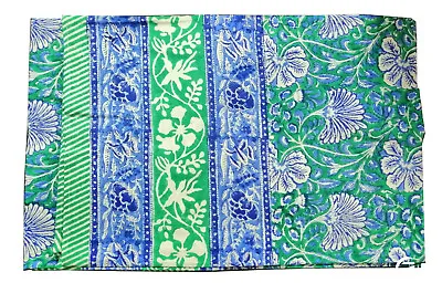 £35.40 • Buy India Hand Block Print Tablecloth 100%Cotton Floral Rectangular 60*90 Inch Green