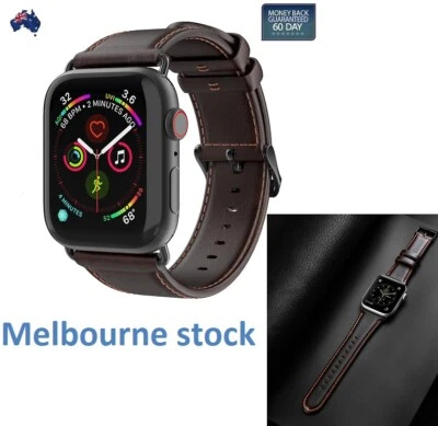$30.99 • Buy Apple Watch Band Genuine Leather Strap IWatch Series7 6 5 4 3 2 38 40 42 44 45mm