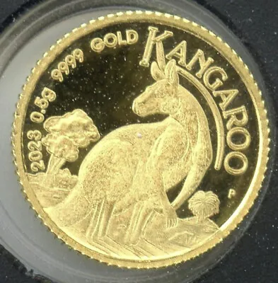 2023 Mini Kangaroo 9999 Gold 0.5g Australia $2 Coin Perth Mint - Half Gram - H84 • $95