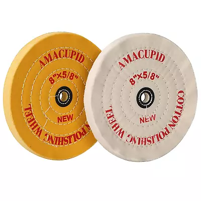 Cotton Buffing Wheel 8 Inch For Bench Grinder/Bench Buffer. Polishing Jewelry & • $27.92