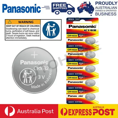 Panasonic Batteries CR1632 3V Cell Coin Lithium Button Battery • $5.99