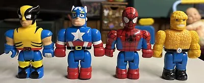 Marvel Avengers Mega Blok Lot Spiderman Captain America Wolverine The Thing • $11.99