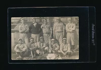 C. 1910 RPPC Post Card G.A.A. Baseball Town Team Unmarked Incredible Eye Appeal • $45