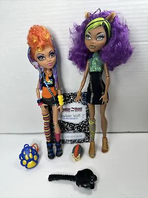 Monster High Dolls Sister Pack Howleen Clawdeen Wolf Diary Bag Pet Dolls • $89.99