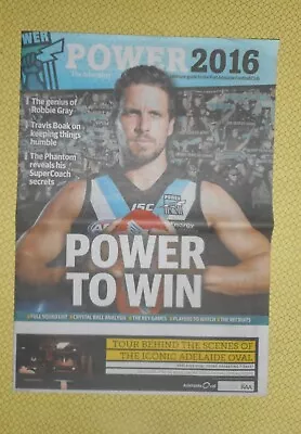 2016 ADVERTISER PORT ADELAIDE FOOTY STARS POSTERS X 3 + TEAM POSTER + PREVIEW • $5.99