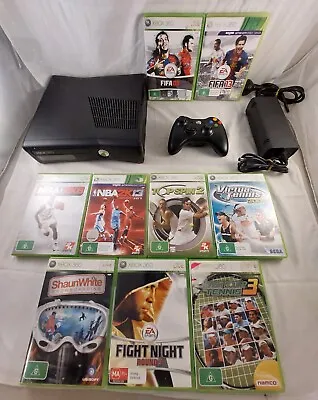 Huge Microsoft Xbox 360 S Slim 250GB Console Bundle Lot Pal W Controller Games • $155