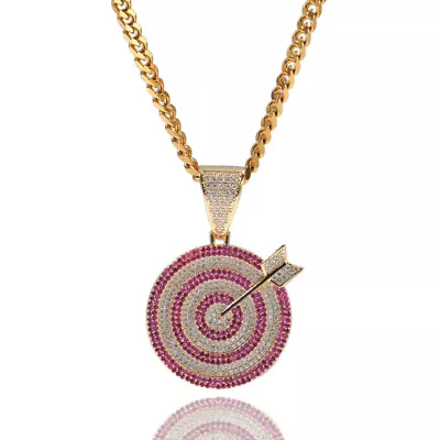 New Jewelry Necklaces Hip-hop Trend Pendant Right In The Bull's-eye Darts • $19.71