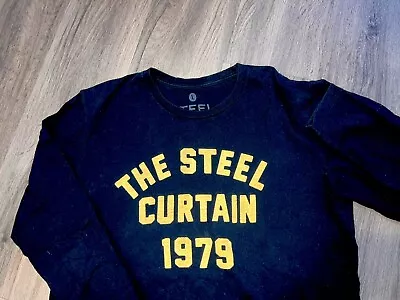 The Steel Curtain 1979 Pittsburgh Steelers Black Sz Large Steel City Lambert Ham • $14.98