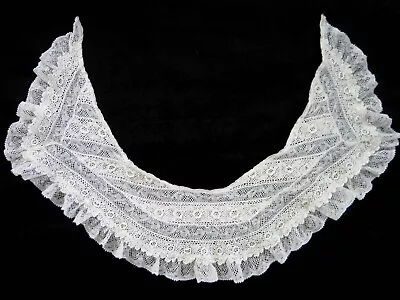 Antique Vintage Handmade Irish Crochet & Flanders Lace Ladies Collar • $23.99