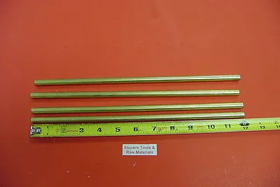 4 Pieces 3/8  C360 BRASS SOLID ROUND ROD 12  Long New Lathe Bar Stock .375  • $27.12