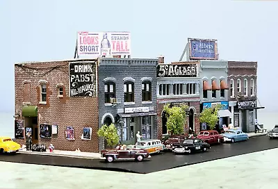 Jsky0 - N Scale Custom Built Merchants Row III Building Diorama Walthers DPM • $195