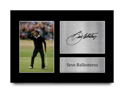 £19.99 • Buy Seve Ballesteros Signed Pre Printed Autograph A4 Photo Gift For A Golf Fan