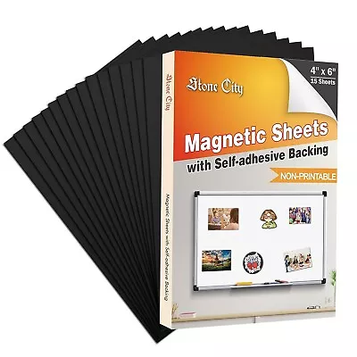 Stone City Self Adhesive Magnet Sheets 4X6 15Pcs Strong Flexible For Photo Strip • $11.69