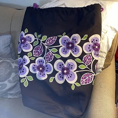 Vera Bradley Plum Petals XL Drawstring Laundry/Duffle Bag With Strap • $19.99