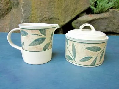 Mikasa Intaglio NATURE'S SONG Creamer & Sugar W/Lid Set CAA06 EUC • $9.95