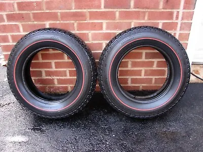 Vintage Goodyear G800 Redline Side Wall 185sr15 Tires Triumph Tr250 Tr6 • $250