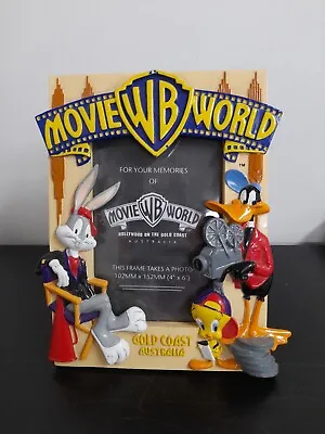 Vintage Warner Bros Movie World 1995 3D Resin Photo Frame Looney Tunes • $20