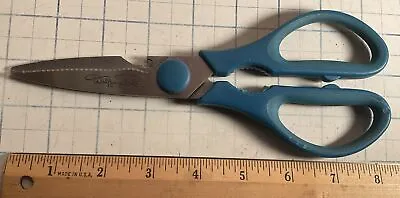 Kitchen Scissors Shears Blue Aqua Wolfgang Puck Stainless • $8.20
