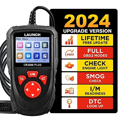 LAUNCH CR3008 PLUS Car OBD2 Scanner Reader Check Engine Fault Diagnostic Tool • $65.99