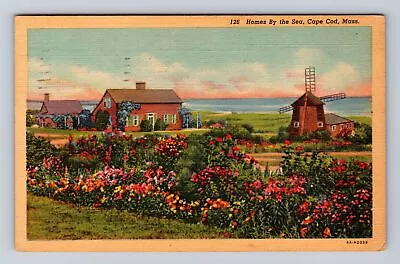 Cape Cod MA-Massachusetts Homes By The Sea Antique Vintage C1944 Postcard • $7.99