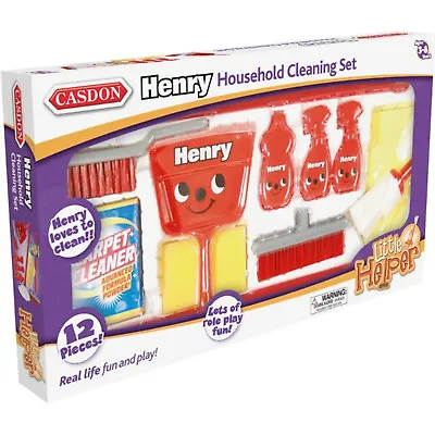 £11.29 • Buy Casdon Henry Household Cleaning Set 16 Pc Set Brush Mop Dust Pan Toy 719 NEW
