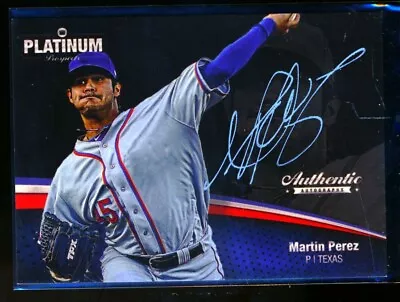 2012 Onxy Platinum Silver Ink Auto Martin Perez Rangers • $2.99