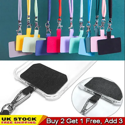 Universal Cross Body Phone Lanyard Nylon Patch Mobile Phone Strap Adjustable • £3.41