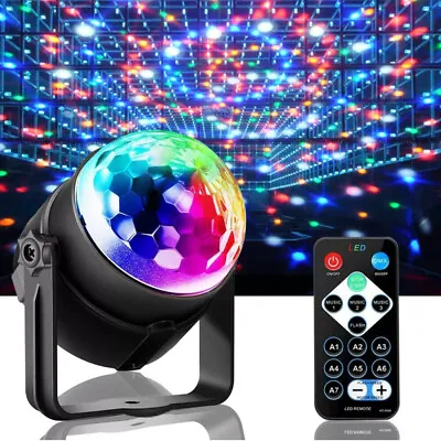 £10.25 • Buy LED Disco Light Ball RGB DJ Party Stage Lights Rotating Galaxy Projector Remote