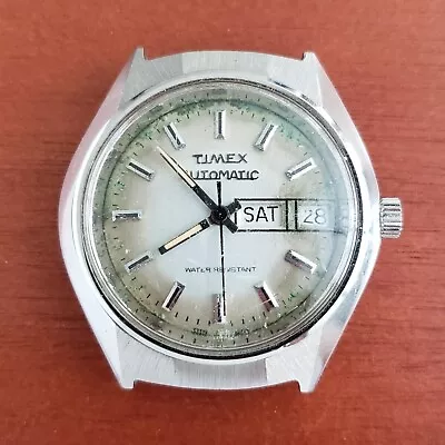 Vintage Timex Automatic Wristwatch 37mm All Steel Case For Parts/Repair • $25