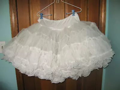 Square Dance Petticoat 3 Very Full Layers Ivory Vintage • $10