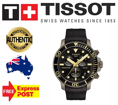 Tissot Seastar 1000 T120.417.37.051.01 Bronze/black/rubber Mens Watch 5yr Wty • $599.99