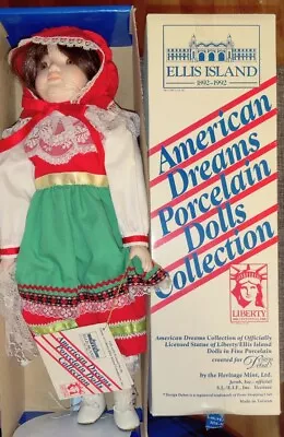 Heritage Mint Ellis Island American Dreams Doll Collection ANNA MARIA Italy NIB • $17.99