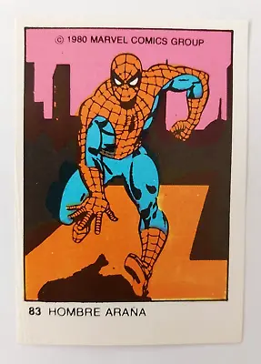 1980 Marvel Superheroes Spiderman Card Argentina Variant Not Terrabusi #83b • £28.92