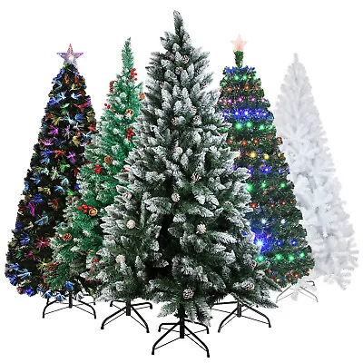 Christmas Tree Artificial / With Lights / Pre Lit / Fiber Optic / Pine Cone Snow • $57.33