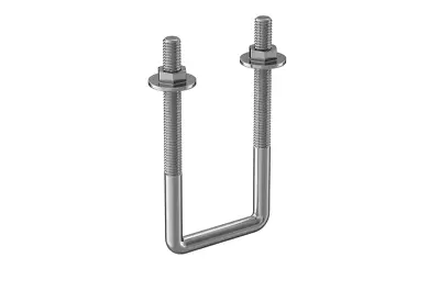 Pack Of 4 -  Sq U-Bolt Zinc-Plated Steel 3/8 -16 Thread 2  Inside W 4-5/8  H • $37.79