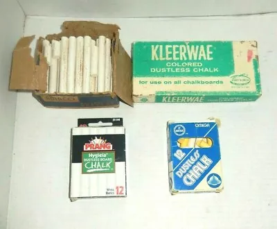 Vintage Dustless Chalk Lot Binney & Smith Kleerware Prang Omega Amaco  • $28