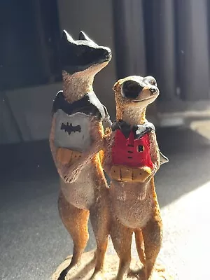 Meerkat Ornament Batman And Robin Bespoke Home Decor • £20