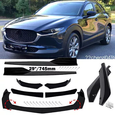 For Mazda 3 6 CX-5 Carbon Front Bumper Lip Spoiler Splitter Rear Lip Side Skirts • $56.99