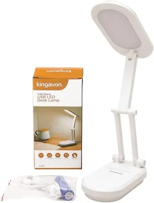 19 LED Desk Lamp USB Rechargeable Foldable Bright Reading Light Home Office 36cm • £8.99