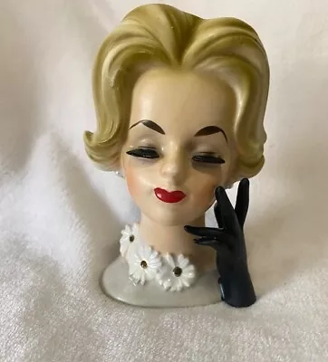 Lady Head Vase  Planter Antique  Napco Ware #6427 • $38