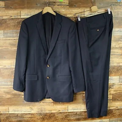 J CREW Thompson Mens Suit Size 38R Wool 2 Button Jacket Flat Front Pants • $189.99