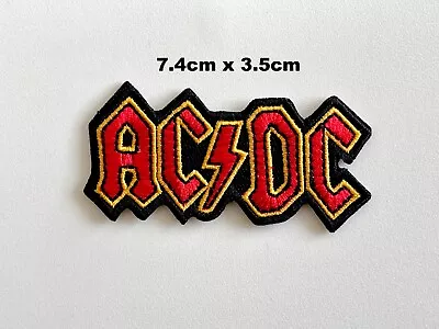 ACDC Rock Band Embroidered Patch Sew Iron On Patches Transfer Clothes Jackets • £2.49