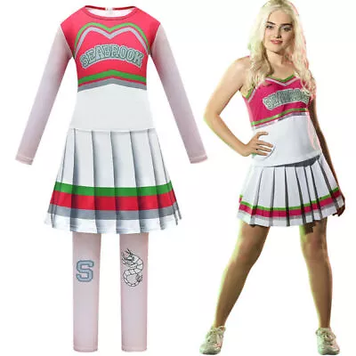 Halloween Zombies 2 Cosplay Girls Cheerleader Costume Kids Fancy Dress Outfits • £25.59